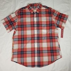 Merona Red Plaid Short Sleeve Shirt